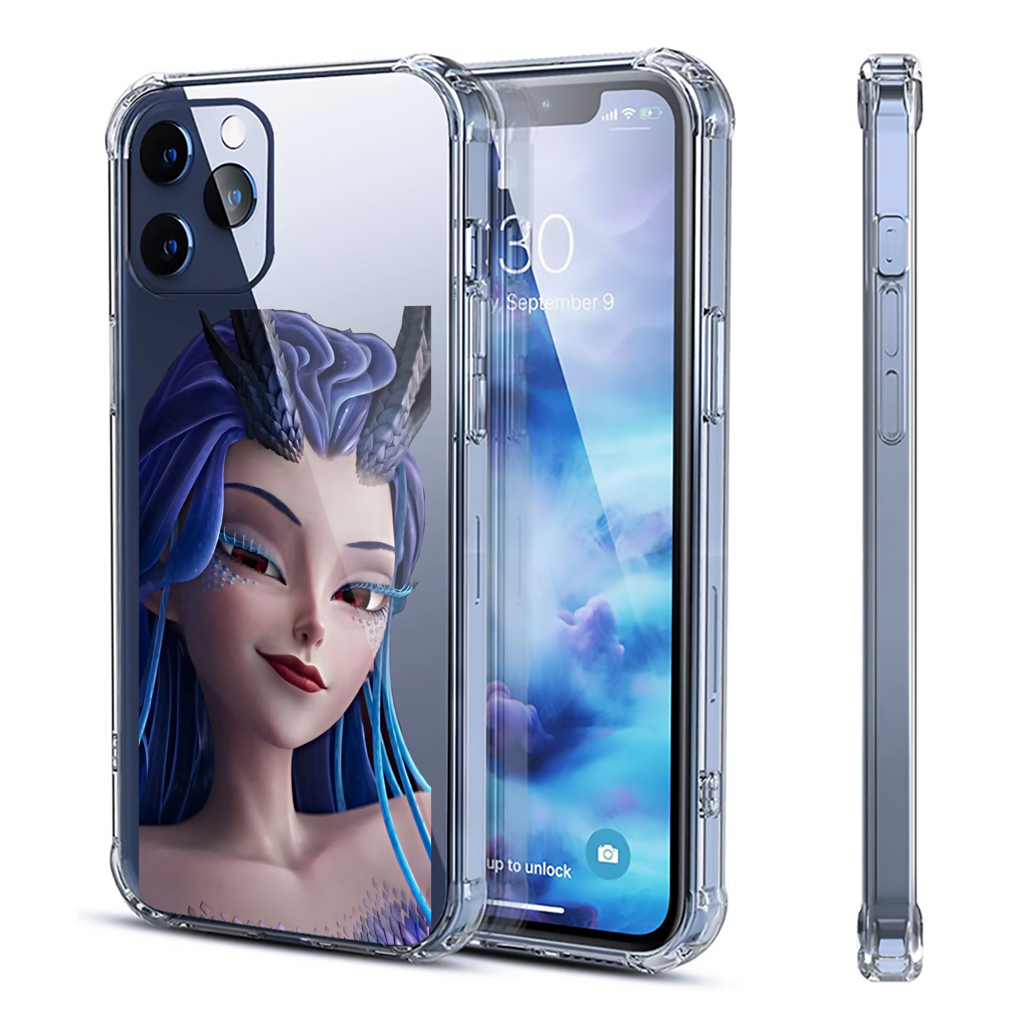 （画像用） Ne Zha 2 ナタ 魔童の大暴れ 【iPhone 12シリーズ対応】透明スマホケース（クリアソフトケース）